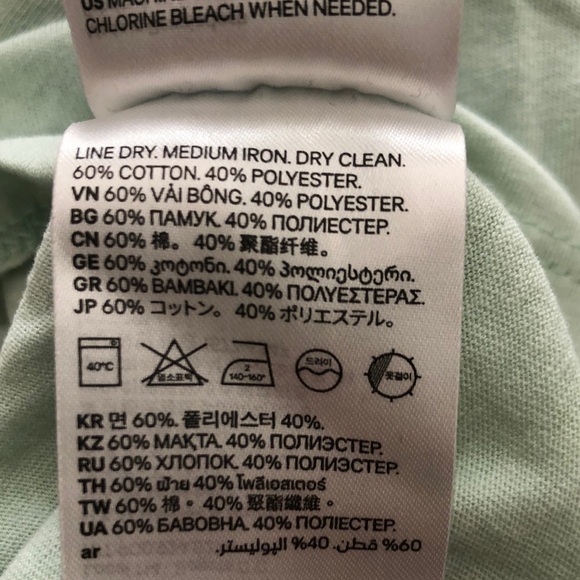 Divided Pastel Green and White Short Sleeve Tee - Picture 7 of 7